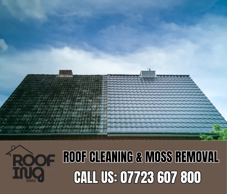 Roof cleaning and moss removal in Carn Brea