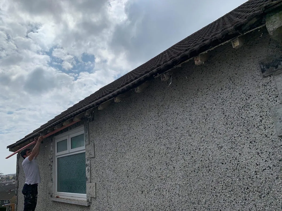 White uPVC fascias and soffits on a bungalow in Carn Brea